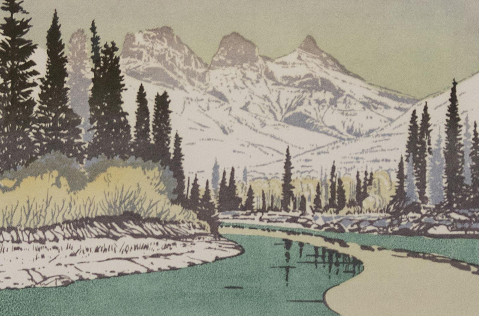 George Weber (1907-2002) - The Three Sisters, Canmore, Alberta; 1986