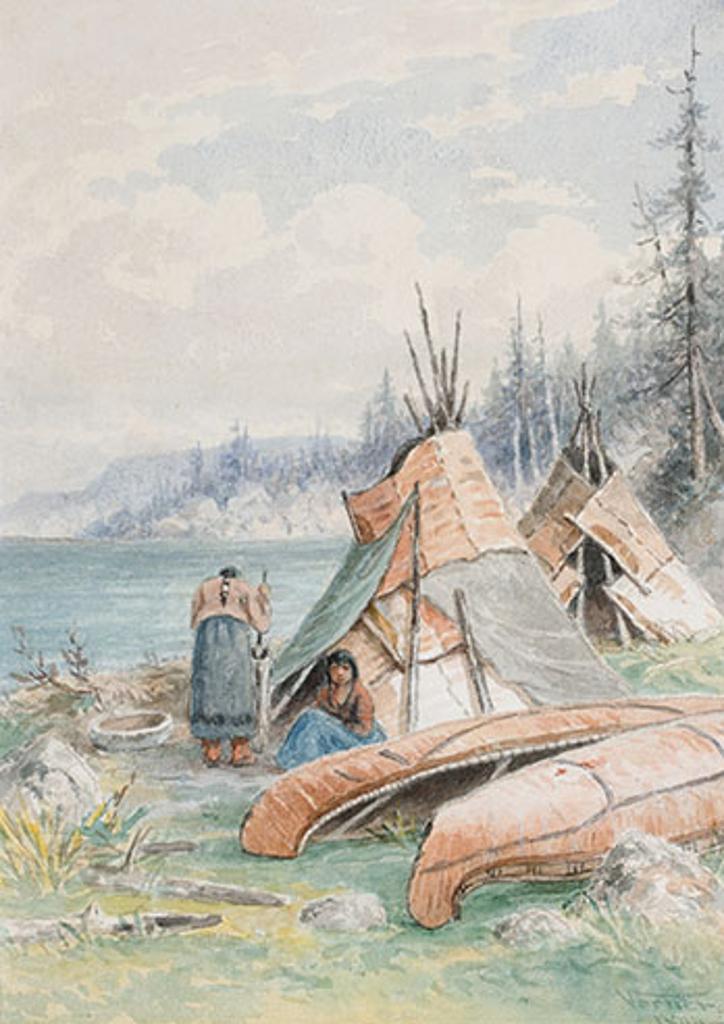 Frederick Arthur Verner (1836-1928) - Encampment by the Lake