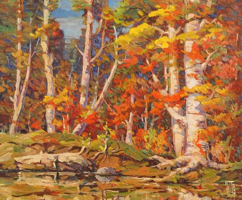 Alec John Garner (1897-1995) - Birch Trees In Autumn