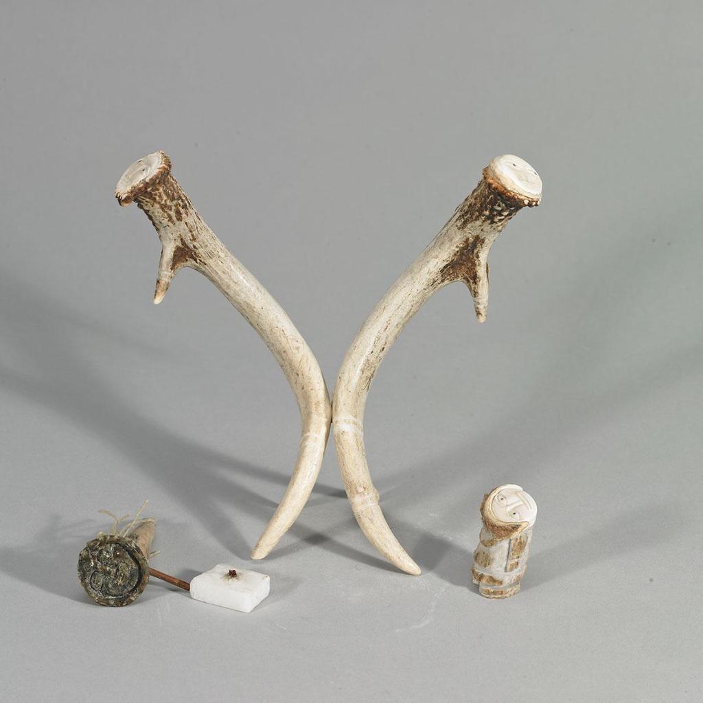 Robert Kuptana (1962) - Antler With Face Detail; Antler And Faces; Sedna On Base