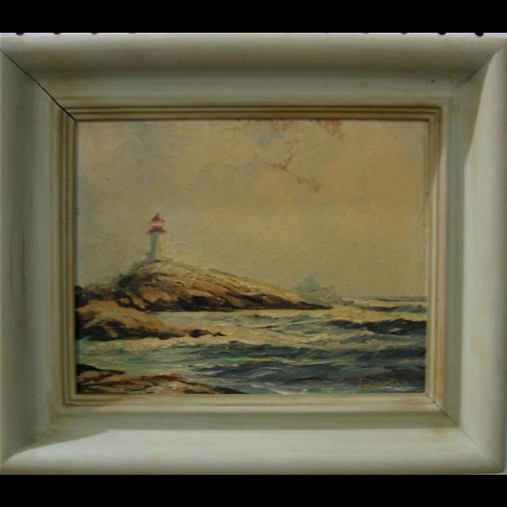William Edward de Garthe (1907-1983) - Peggy’S Cove Lighthouse - Nova Scotia