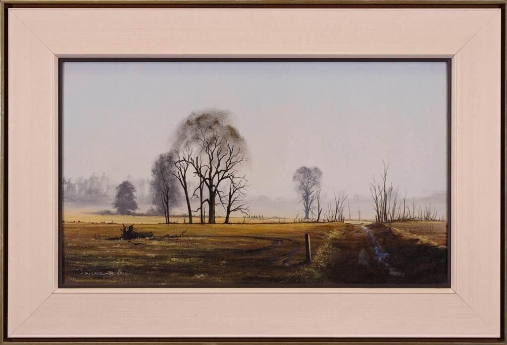 Michael William Morris (1942-2022) - Untitled, Landscape with Distant Hunt