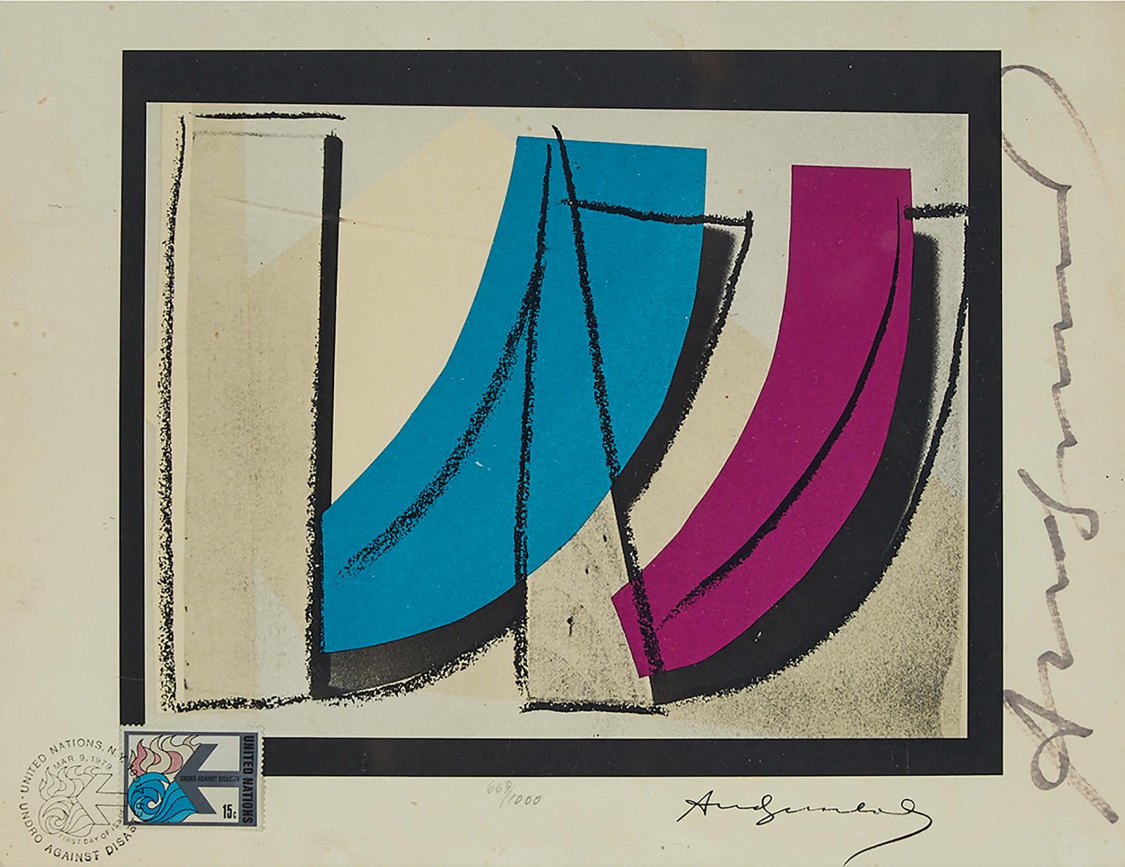 Andy Warhol (1928-1987) - U.N. Stamp, 1979 [feldman &  Schellmann, Ii.185]