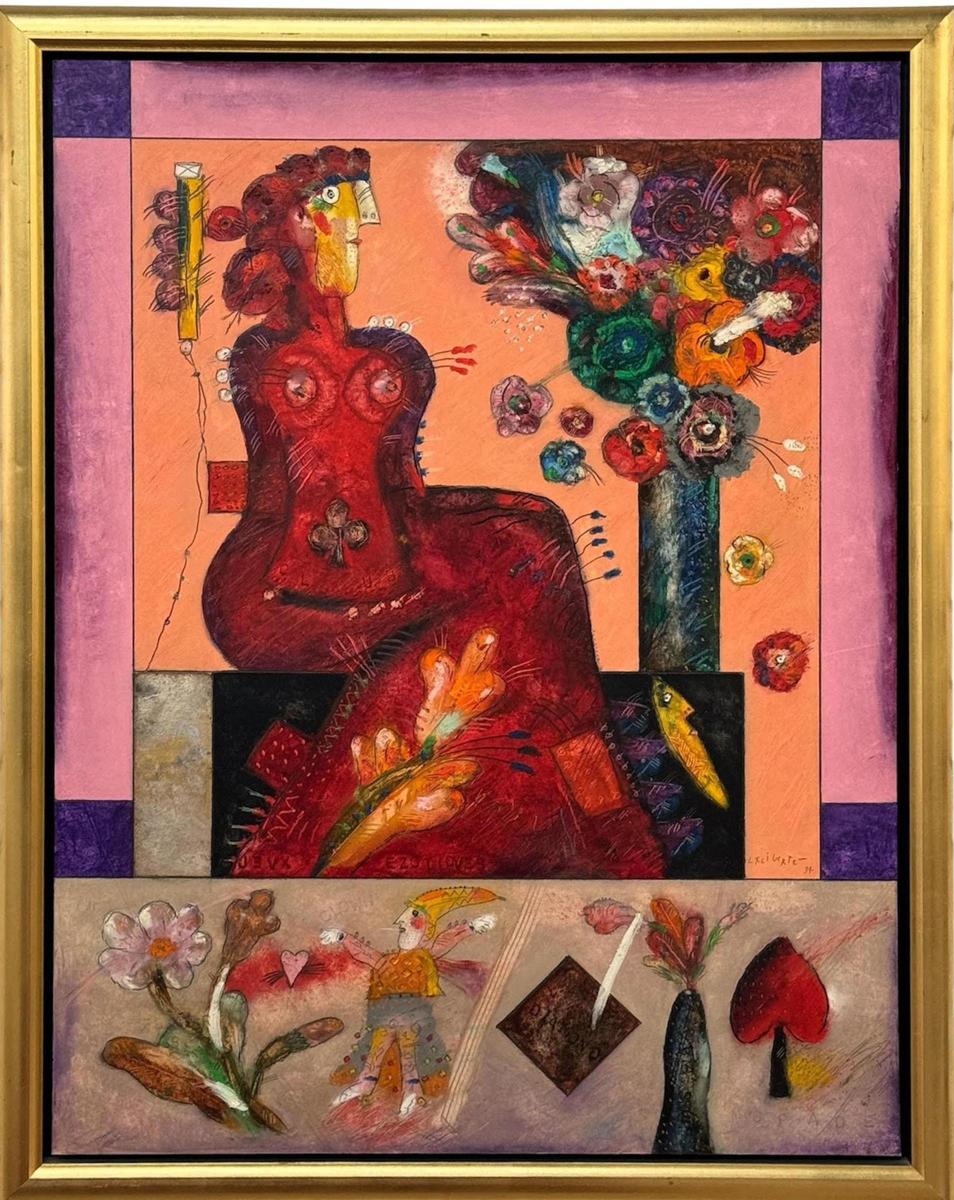 Norman Laliberte (1925-2021) - Abstrait avec figure de femme