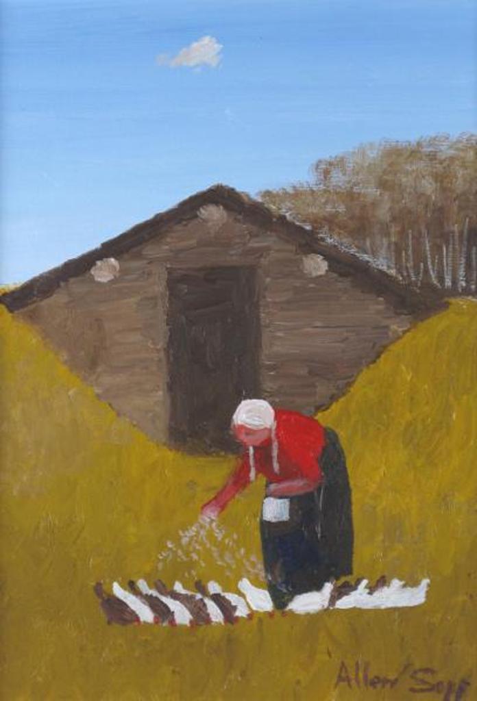 Allen Fredrick Sapp (1929-2015) - Feeding The Chickens