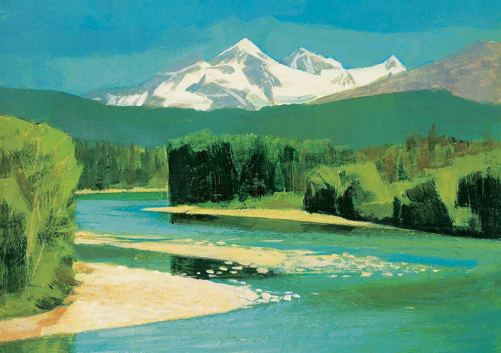 Alan Caswell Collier (1911-1990) - Seven Sisters Mt., Skeena River, B. C.