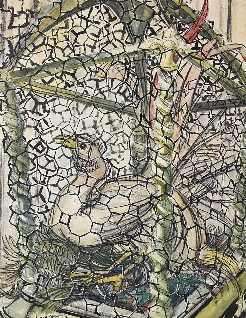 Jack Leaonard Shadbolt (1909-1998) - Untitled- Caged Bird