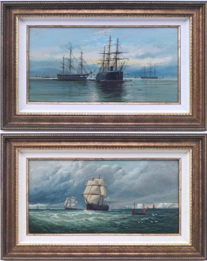 Frederick Haynes (1832) - Pair of English Seascapes with Vessels