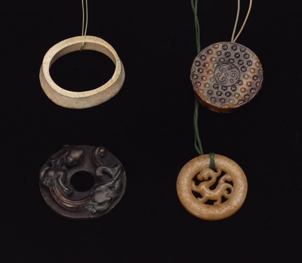 Chinese Art - Four Chinese Archaistic Jade Pendants, Republican Period