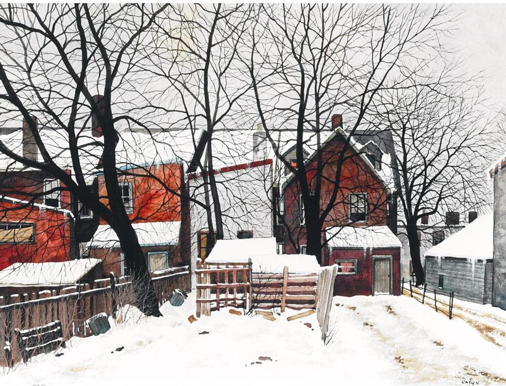 John Kasyn (1926-2008) - Backyards On Carlaw Ave.