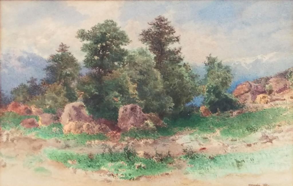 Otto Rheinhold Jacobi (1812-1901) - Mountain Grove of Trees, 1868