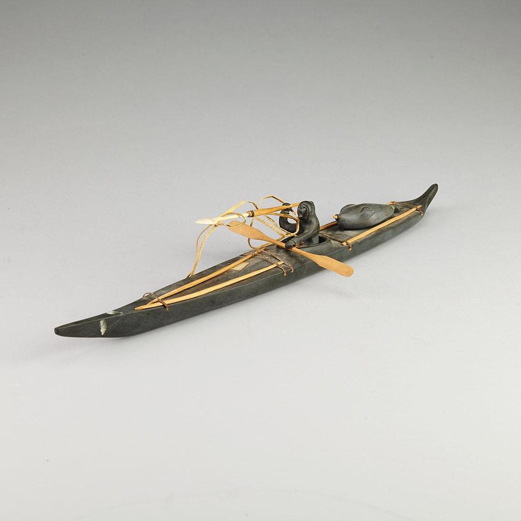 Samwillie Iqaluq (1925-1993) - Hunter In Kayak