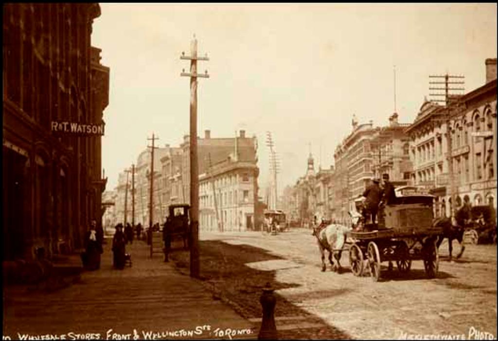 Frank William Micklethwaite (1849-1925) - Wholesale Stores, Front & Wellington Sts., Toronto