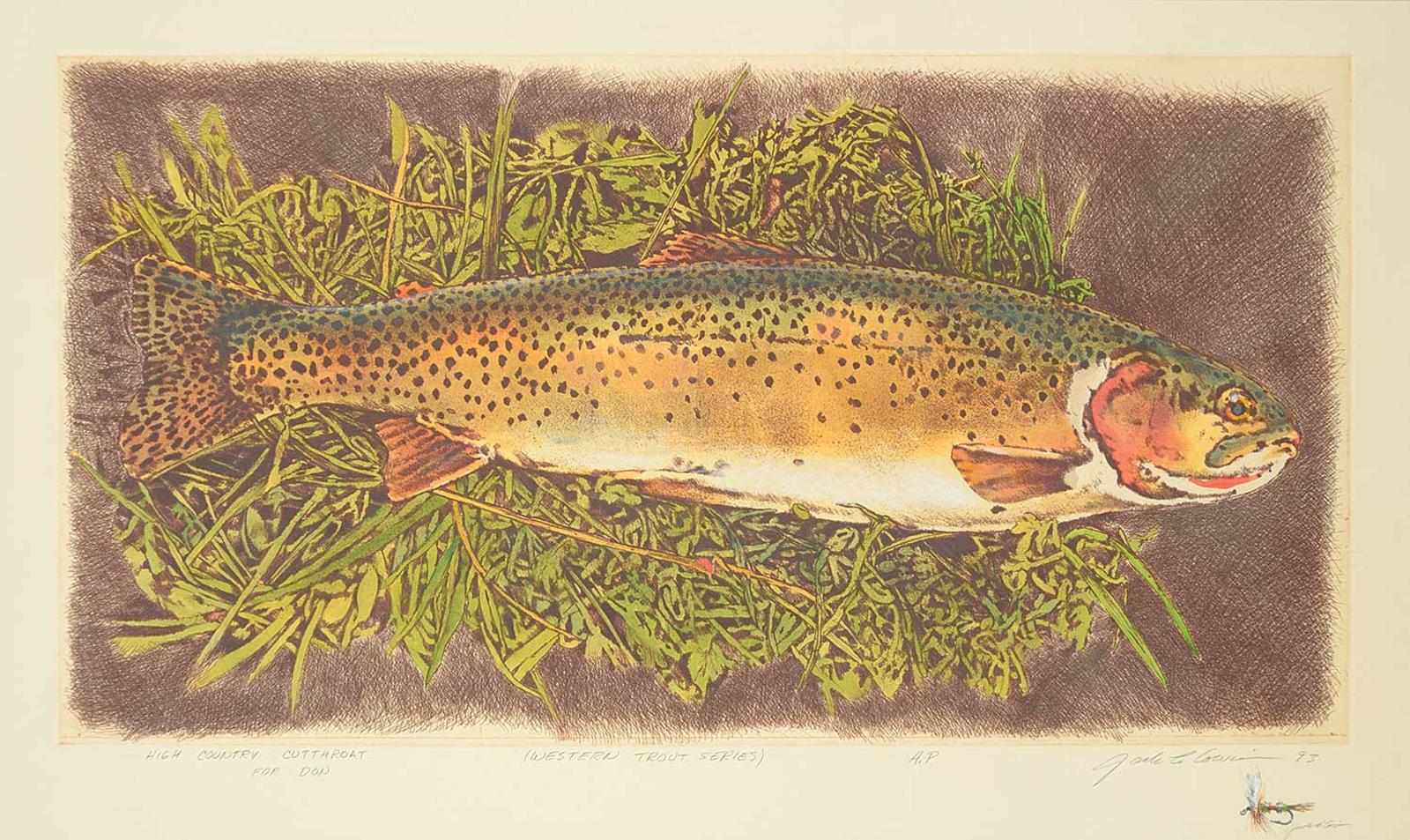 Jack Lee Cowin (1947-2014) - High Coutry Cutthroat - [Wester Trout Series]  #A.P.