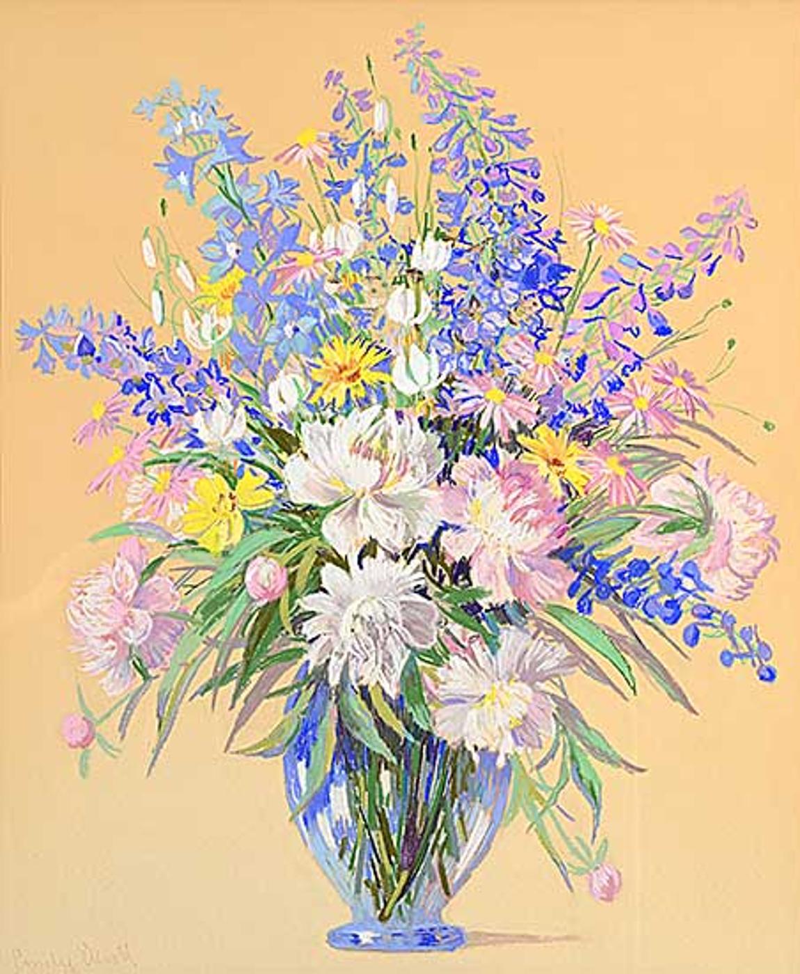 Emily Louise (Orr) Elliott (1867-1952) - Untitled - Blue and Purple Bouquet