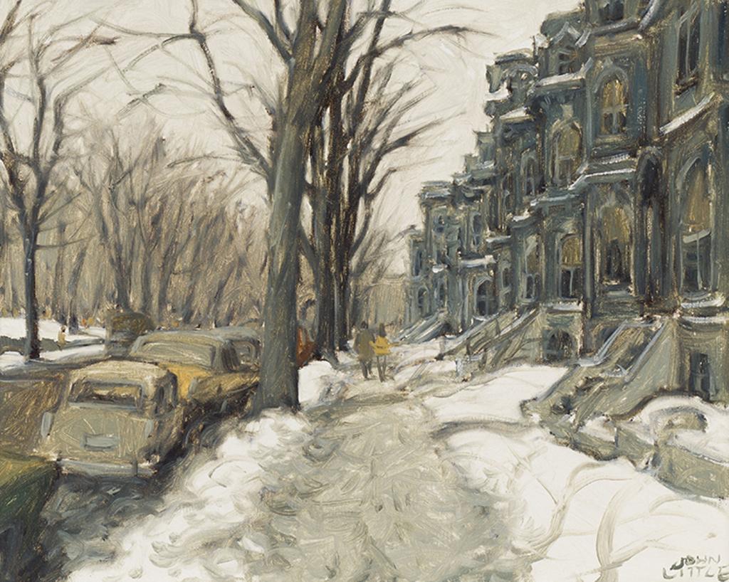 John Geoffrey Caruthers Little (1928-1984) - Untitled (Street Scene in Winter)