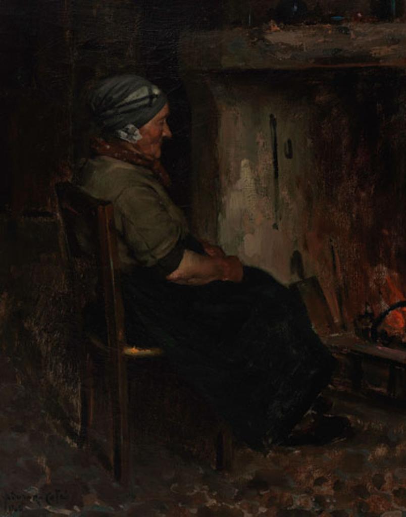 Marc-Aurèle de Foy Suzor-Coté (1869-1937) - Vieille dame devant le foyer