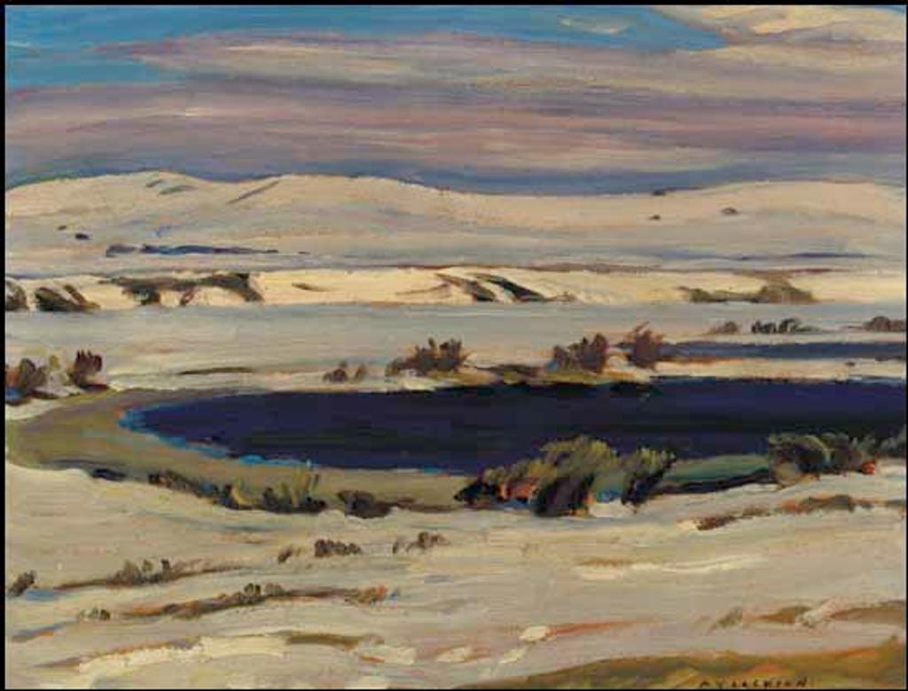 Alexander Young (A. Y.) Jackson (1882-1974) - Winter Lake, Pincher Creek, Alberta