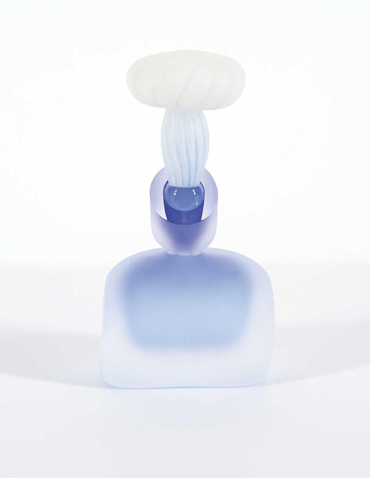 Mike Kuhlmey - Blue Perfume Bottle with Glass Stopper