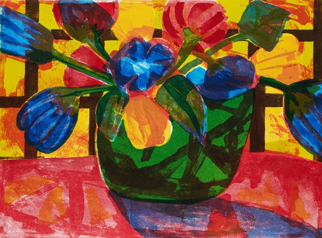 John Harold Thomas Snow (1911-2004) - Castro Verde; Still Life Blue Flowers; Poster