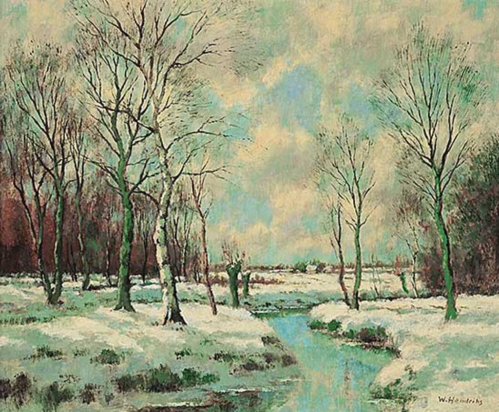 Willem Jr. Hendriks (1888-1966) - Untitled - Stream in Winter