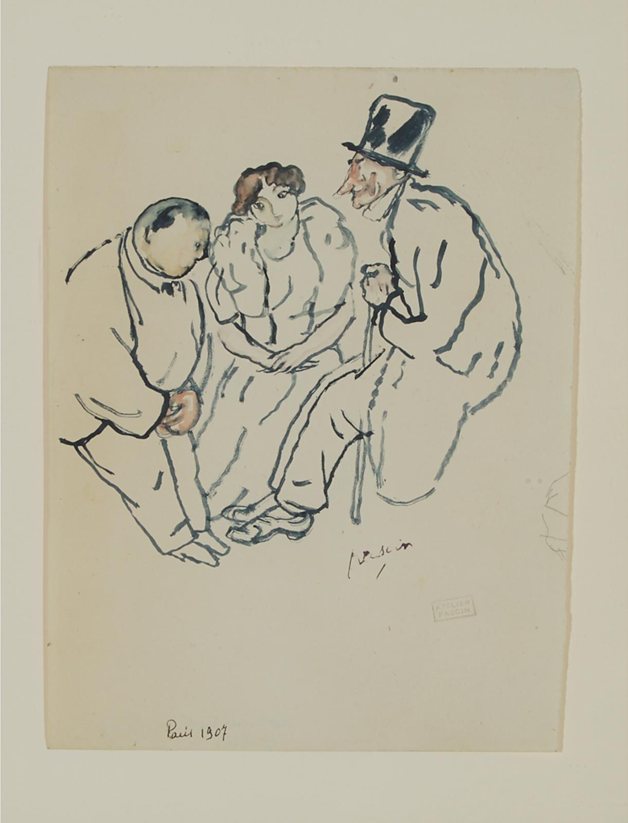 Jules Pascin (1885-1930) - La Conversation, Paris, 1907