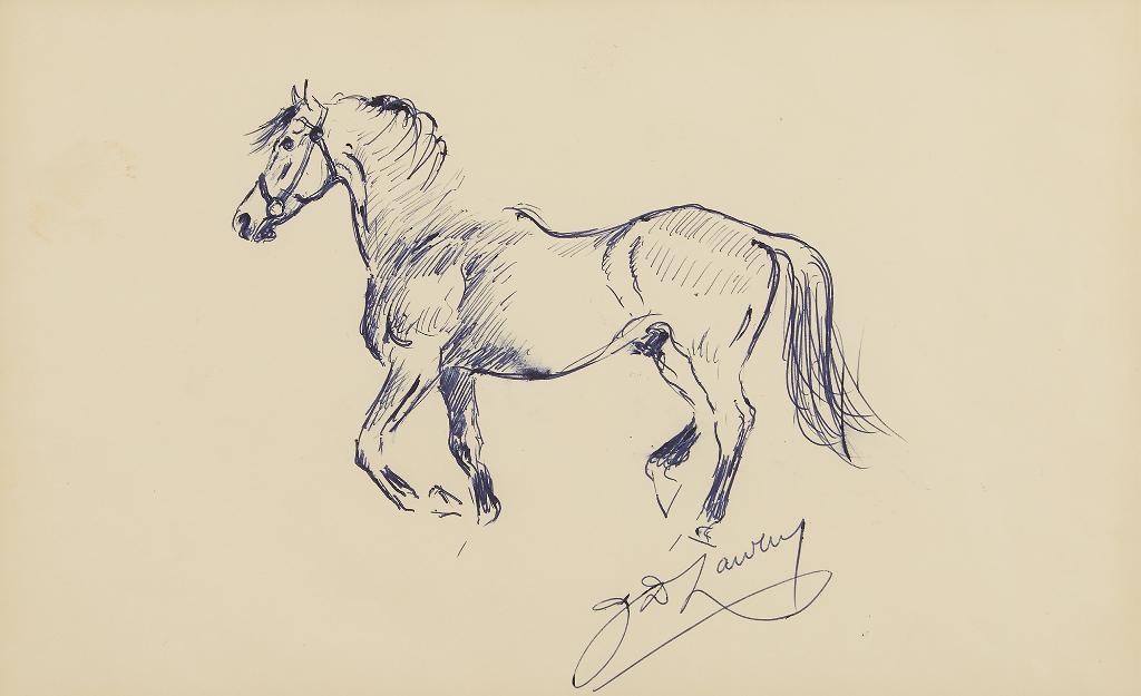 John Douglas Lawley (1906-1971) - Sketch of Horse