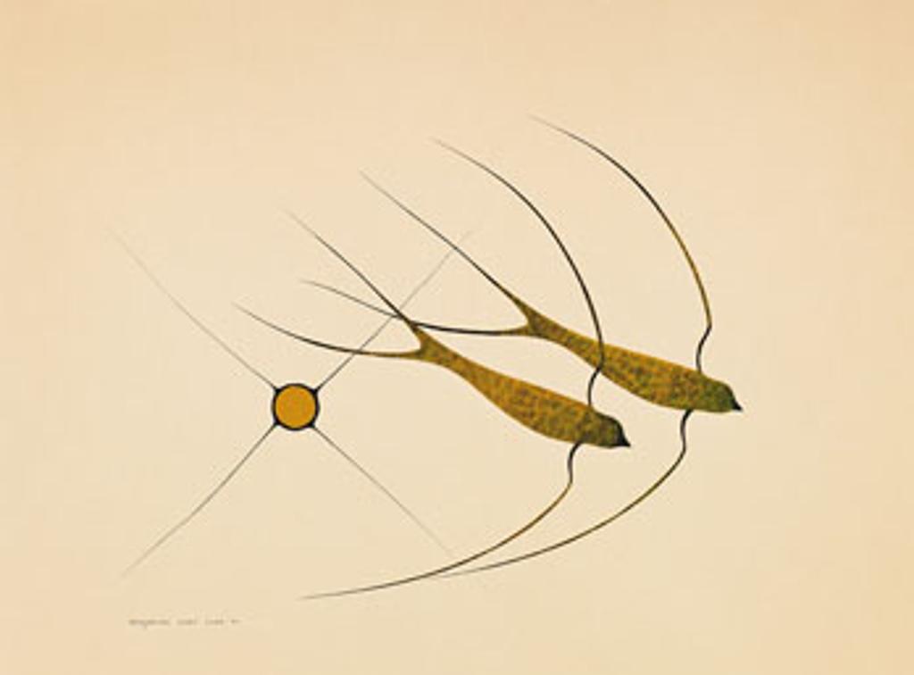Benjamin Chee Chee (1944-1977) - Swallows in Flight