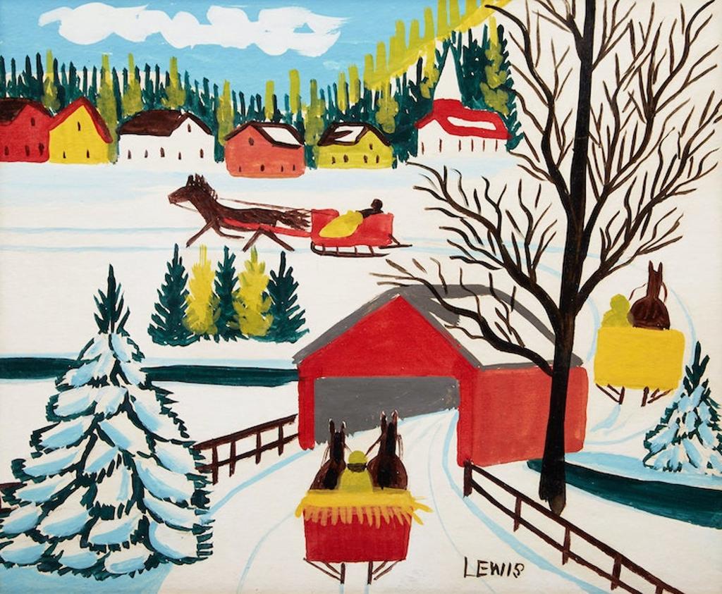 Maud Kathleen Lewis (1903-1970) - Winter Sleighing Scene