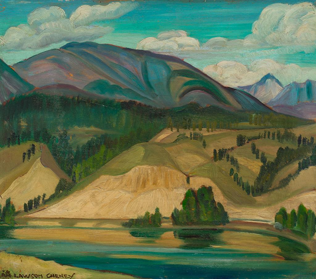 Nan (Anna Getrude Lawson) Cheney (1897-1985) - Windermere Lake, BC / Harbour Scene (verso)