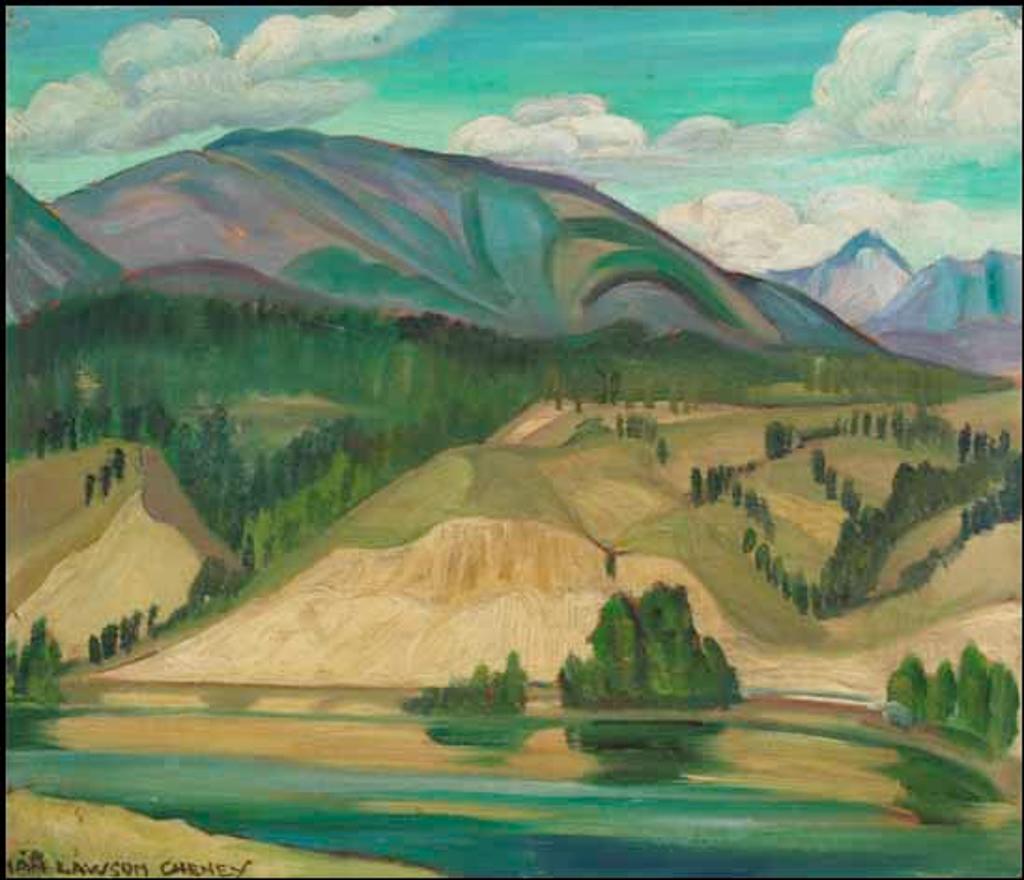 Nan (Anna Getrude Lawson) Cheney (1897-1985) - Williams Lake, BC / Harbour Scene (verso)