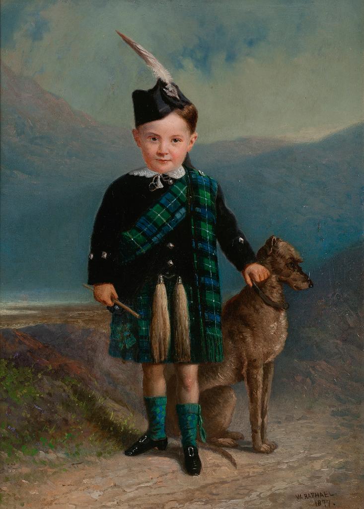 William Raphael (1833-1914) - Scottish Lad And His Dog