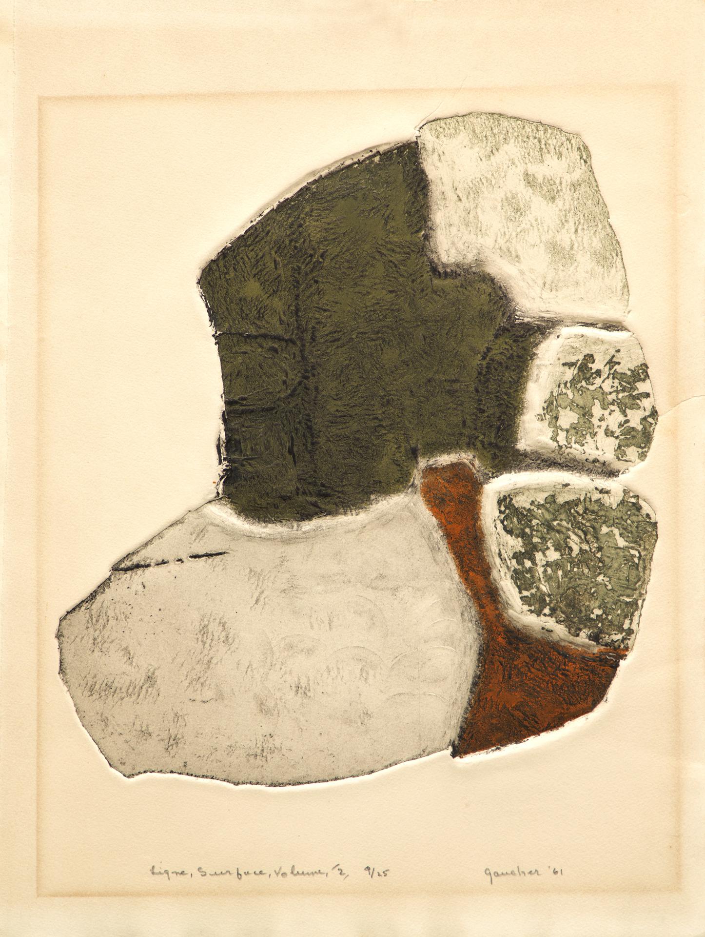 Yves Gaucher (1934-2000) - Ligne, surface, volume 2, 1961