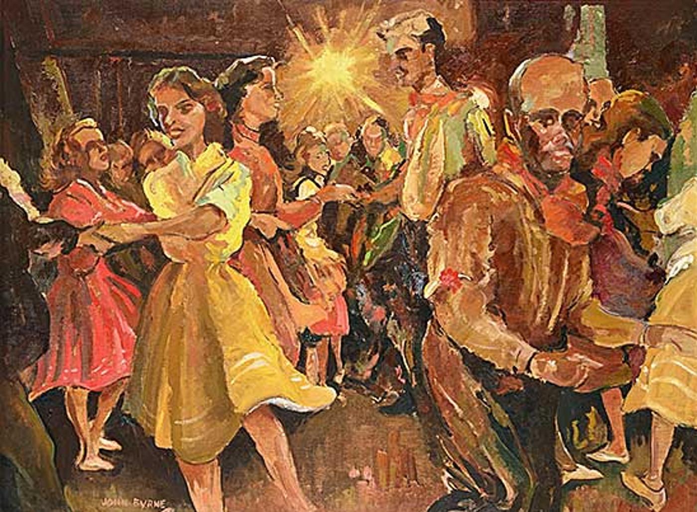 John L. Byrne (1906-1976) - Untitled - Square Dancers