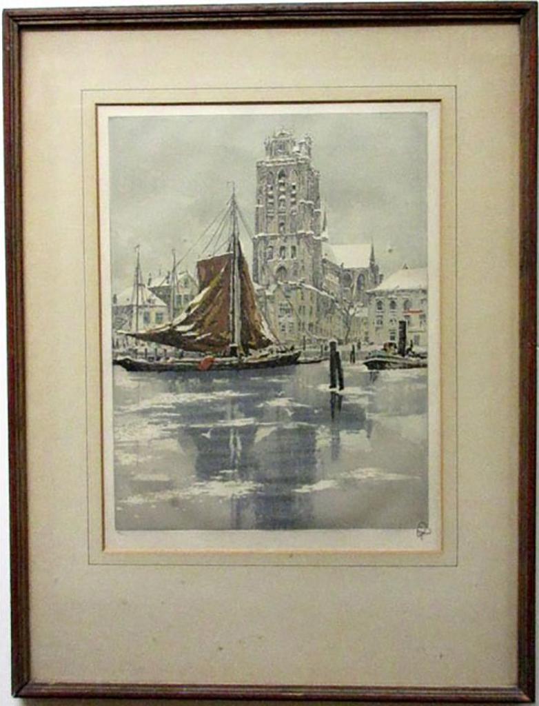 Hans Figura (1898-1978) - Harbour View In Winter