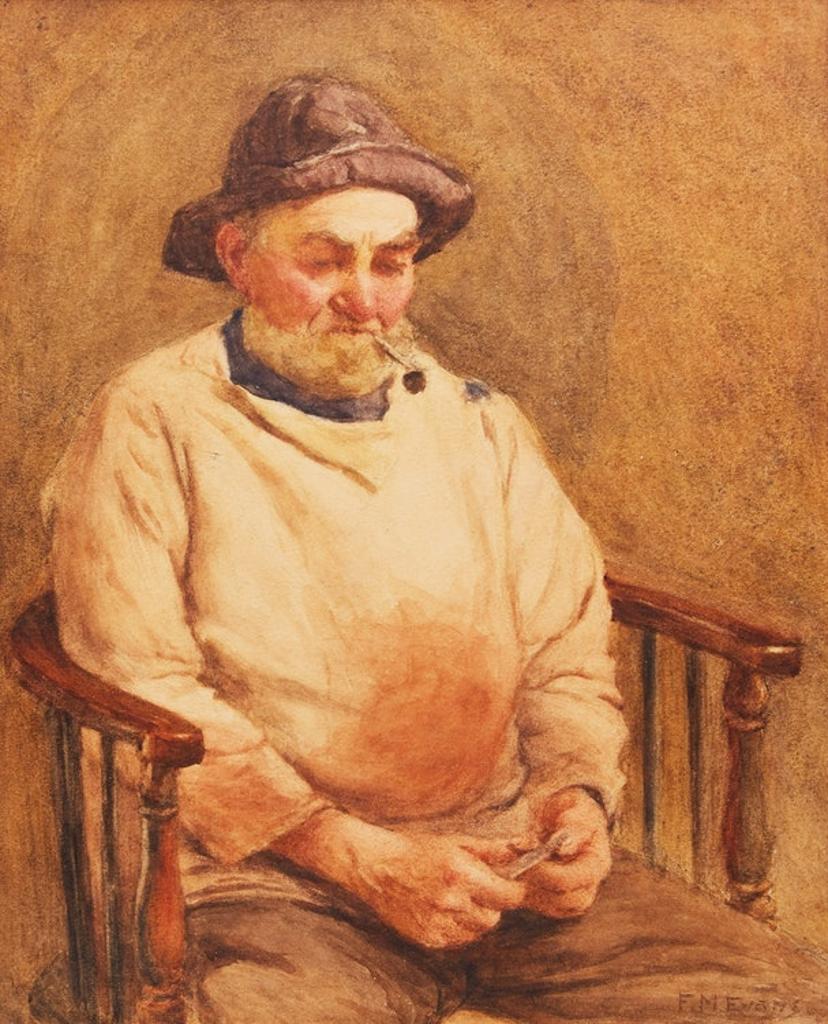 F.M. Evans (1859-1929) - Man with Pipe