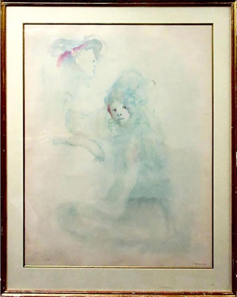 Leonor Fini (1908-1996) - Mother And Child; Seated Semi Nude