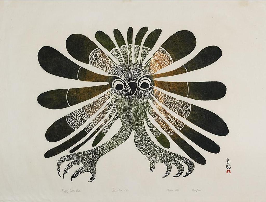 Kenojuak Ashevak (1927-2013) - Happy Little Owl