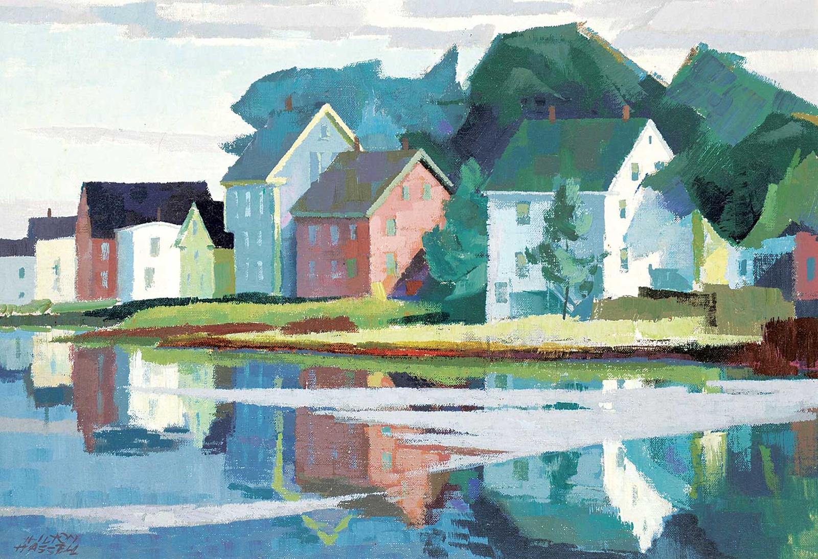 Hilton MacDonald Hassell (1910-1980) - Reflected House, Mahone Bay, N.S.