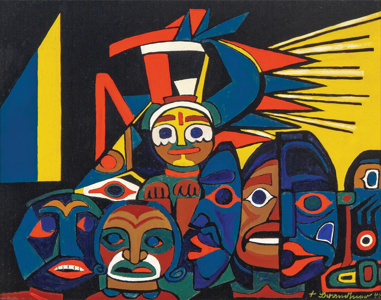 Fritz Brandtner (1896-1969) - POTLATCH, B.C., 1948