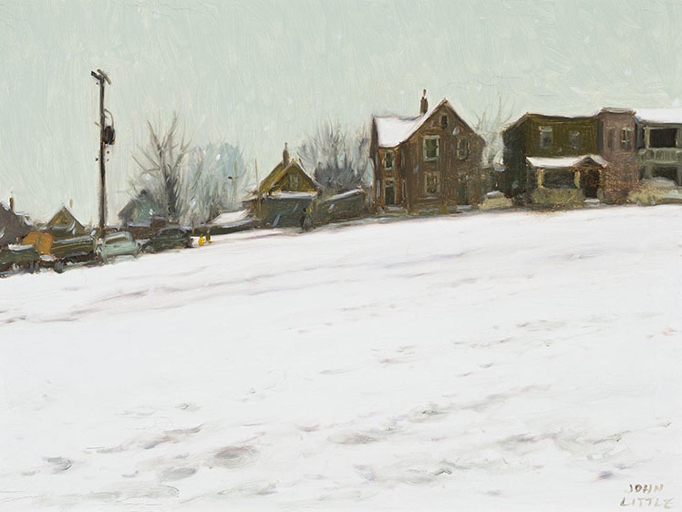 John Geoffrey Caruthers Little (1928-2024) - First Snow Sunday Morning, Balsam St., Ottawa