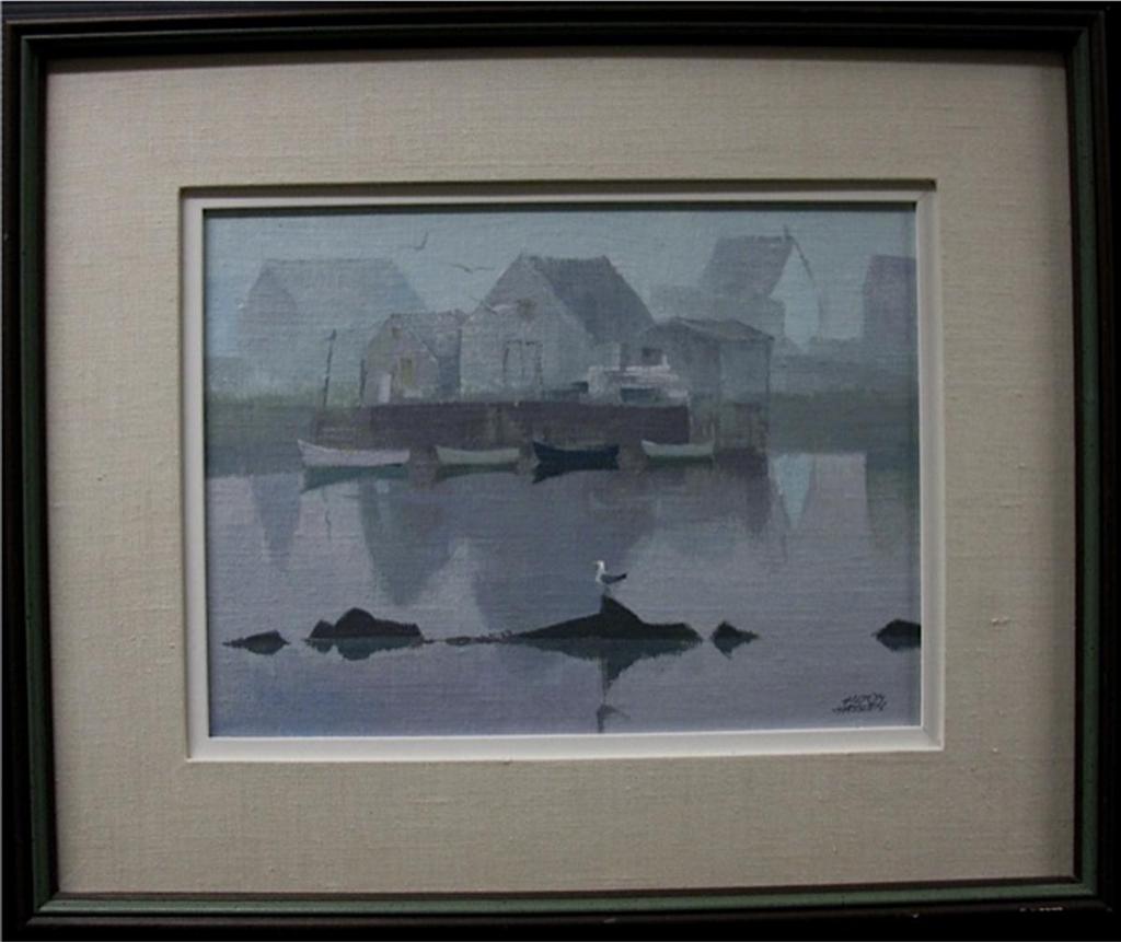 Hilton MacDonald Hassell (1910-1980) - Gulls And Fog, Prospect Hbr, N.S.