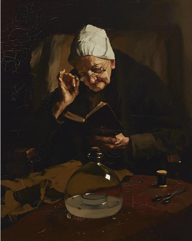 Martinus Schildt (1867-1921) - Old Woman Reading