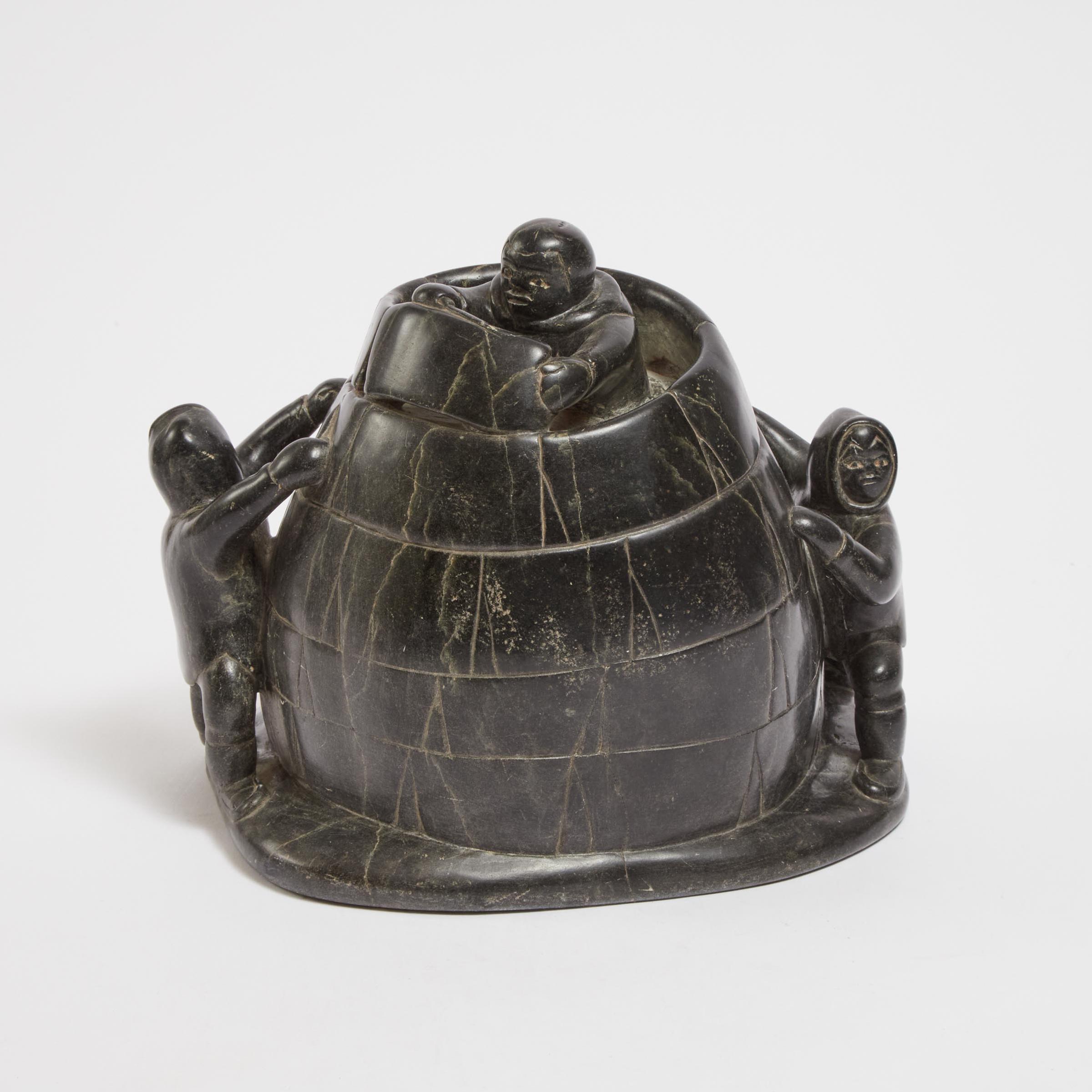 Eli Elijassiapik (1936) - Building An Igloo, 1990
