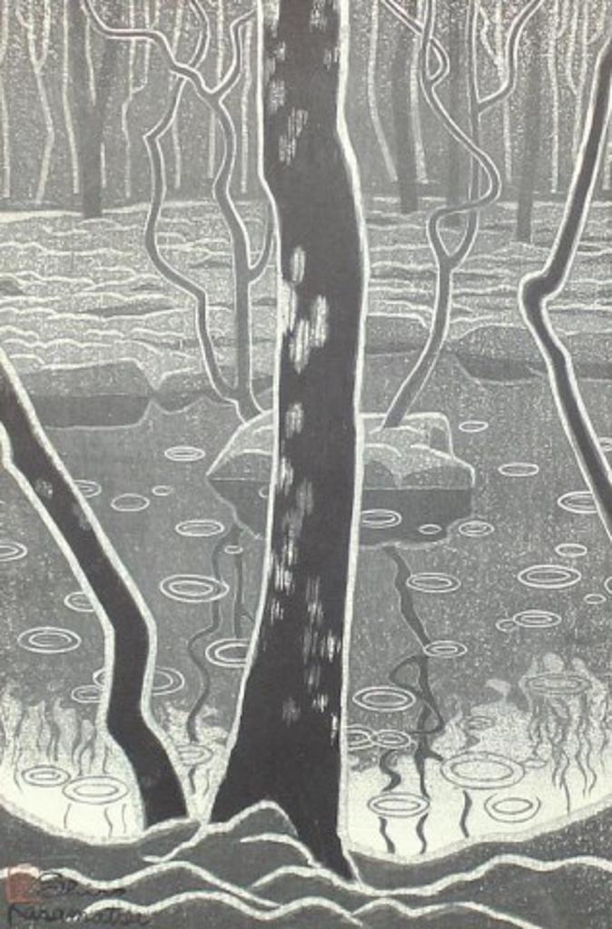 Shiro Kmatsu (1898-1991) - Trees and Pond