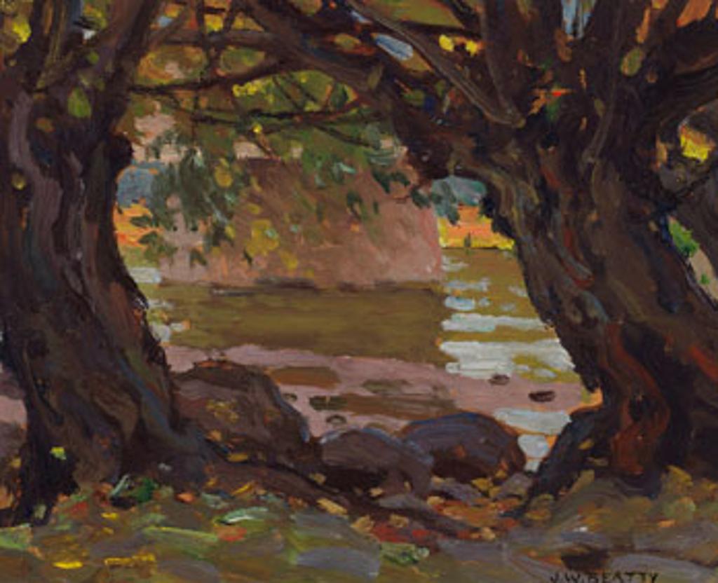 John William (J.W.) Beatty (1869-1941) - Stream Through the Trees