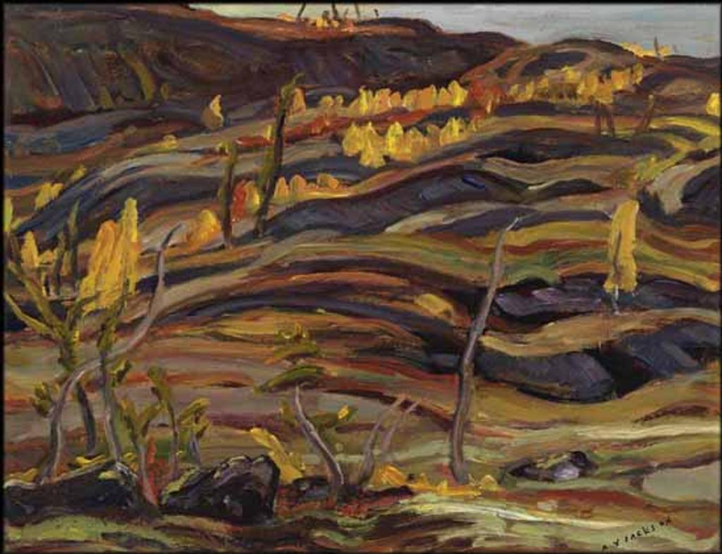 Alexander Young (A. Y.) Jackson (1882-1974) - Hillside, Fall / Shoreline, Great Bear Lake (verso)