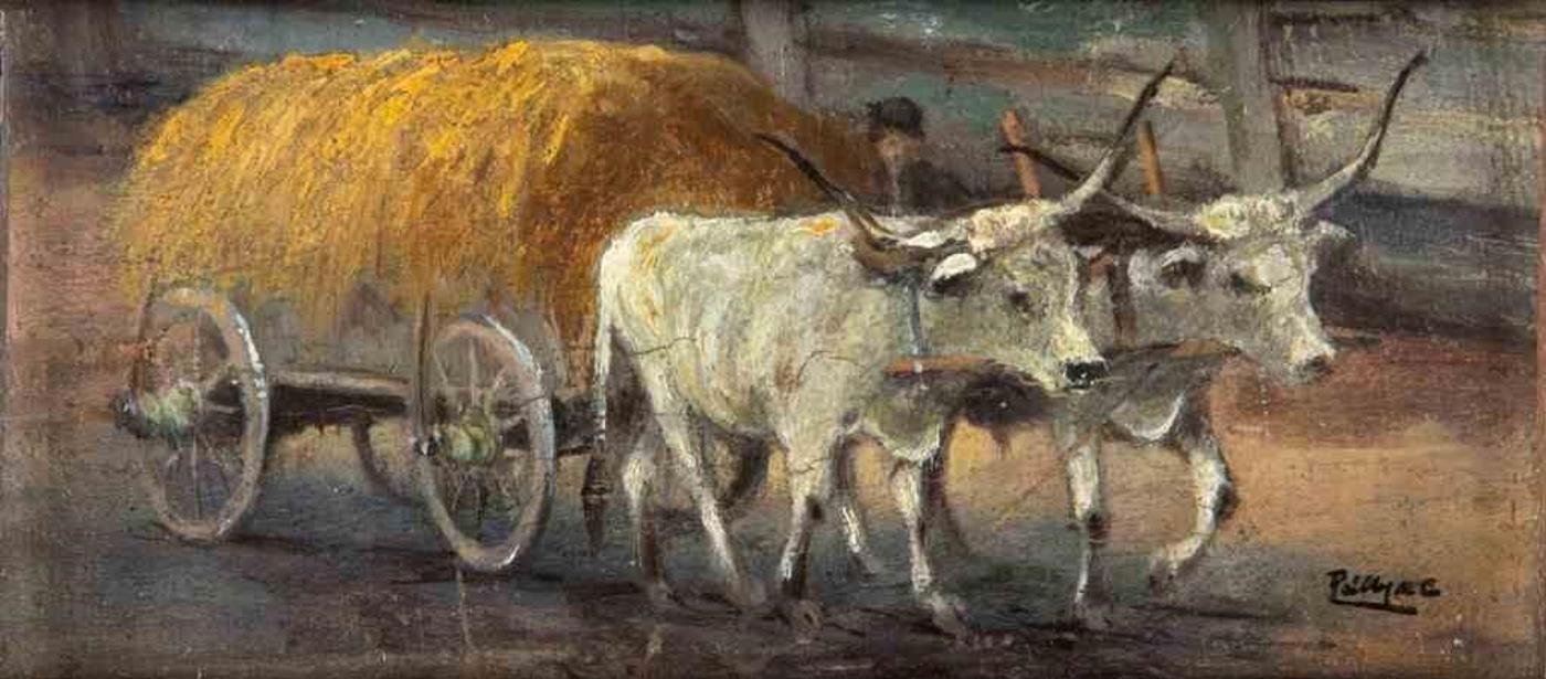 Carolus Pallya (1875-1930) - Cattle Cart