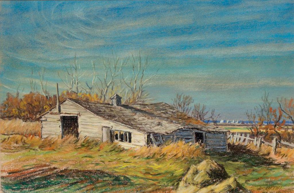 Ernest (Ernie) Luthi (1906-1983) - An Old Barn South of Dafoe
