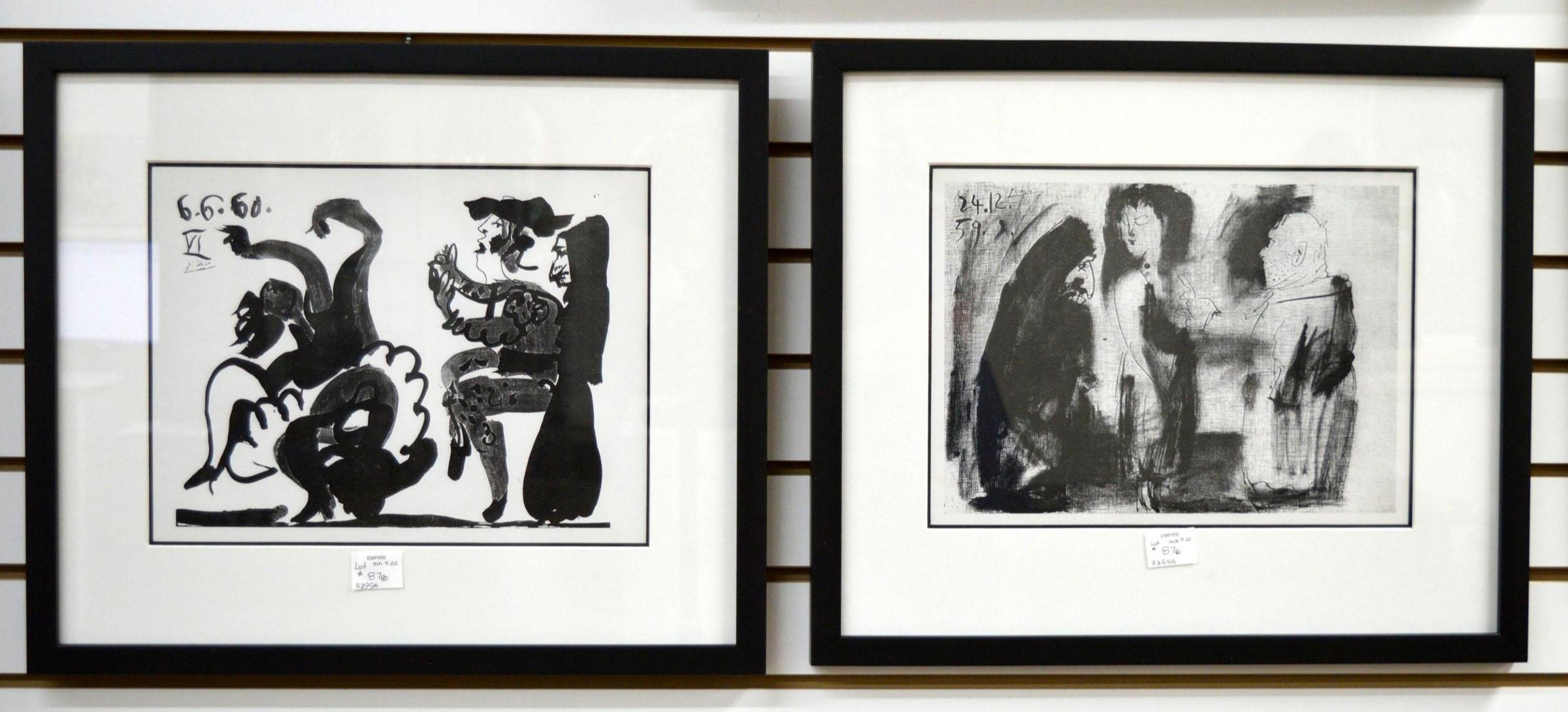 Pablo Ruiz Picasso (1881-1973) - paire de photolithographies monochromes